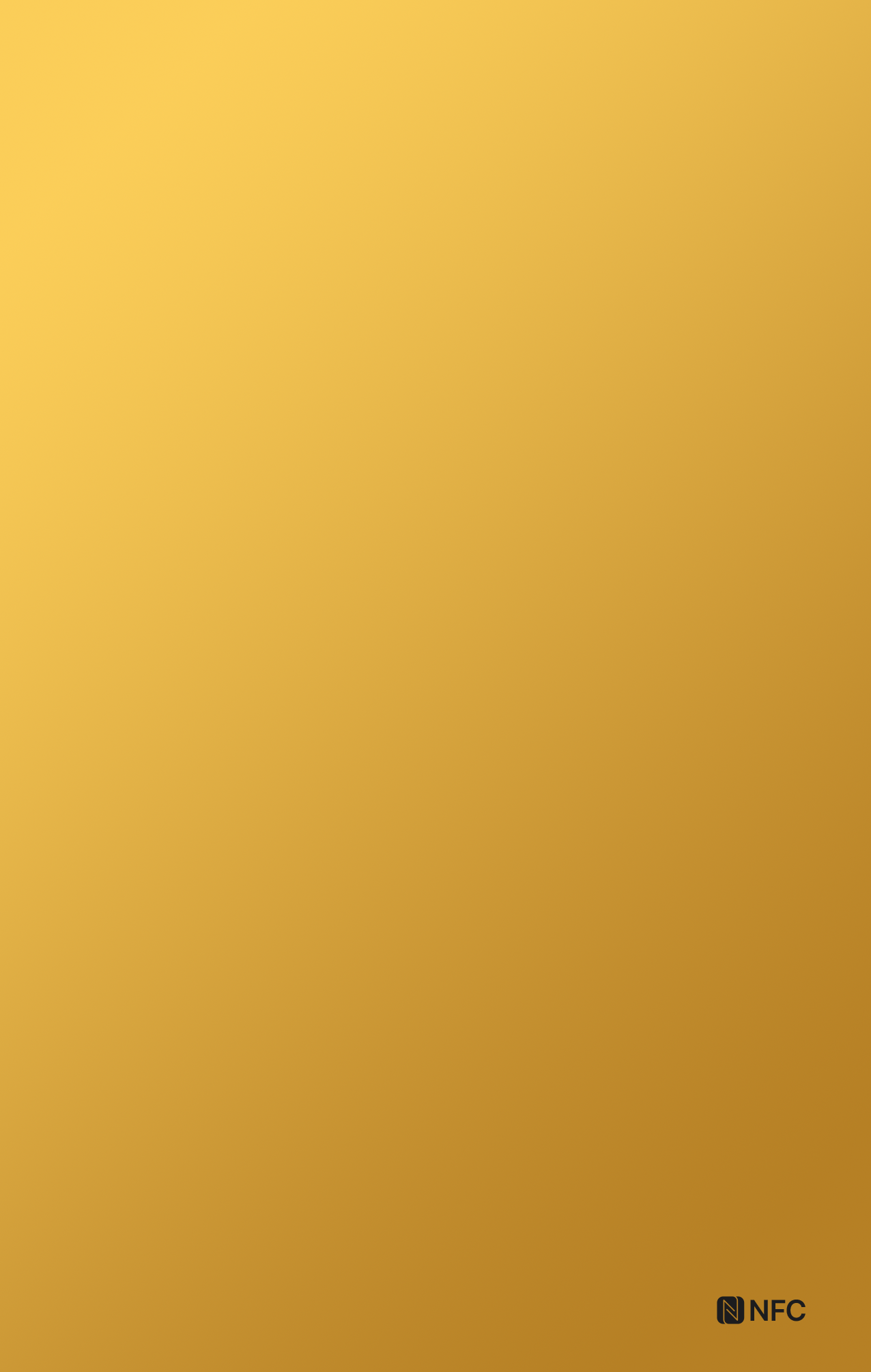 Back of Lismio Collection Card showing NFC chip and QR code