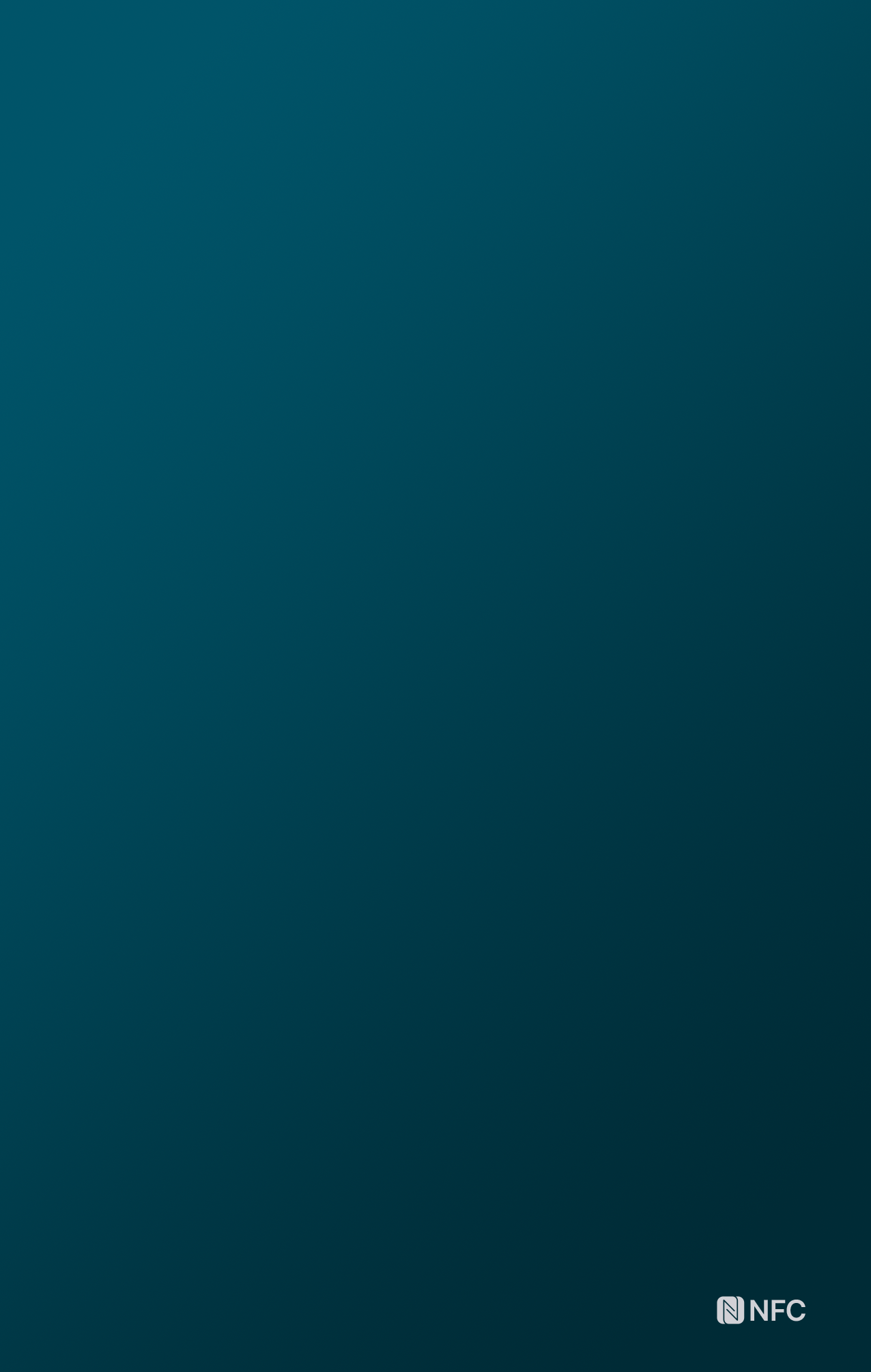 Back of Lismio Series Card showing NFC chip and QR code