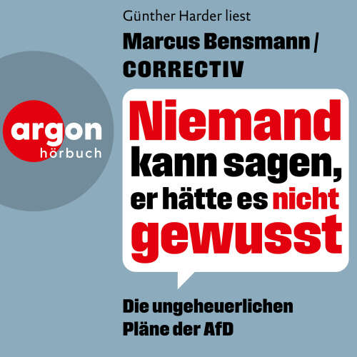 Cover - CORRECTIV - Niemand kann sagen, er hätte es nicht gewusst - Die ungeheuerlichen Pläne der AfD