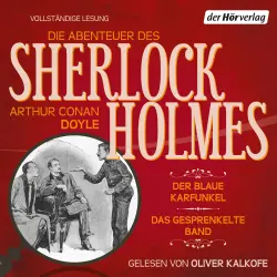 Cover - Arthur Conan Doyle - Die Abenteuer des Sherlock Holmes - Der blaue Karfunkel & Das gesprenkelte Band