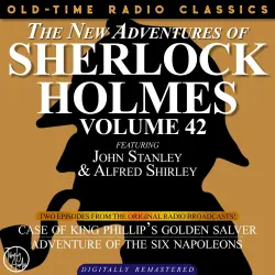 Cover - Dennis Green - The New Adventures of Sherlock Holmes, Volume 42 - Episode 1 - The Case of King Phillip's Golden Salver,   episode 2 - The Adventure of the Six Napoleons