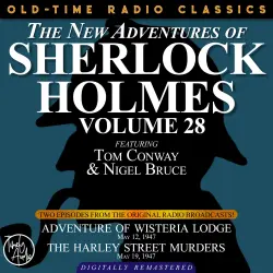 Cover - Dennis Green - The New Adventures of Sherlock Holmes, Volume 28 - Episode 1 - Adventure of Wisteria Lodge, Episode 2 - The Harley Street Lodge