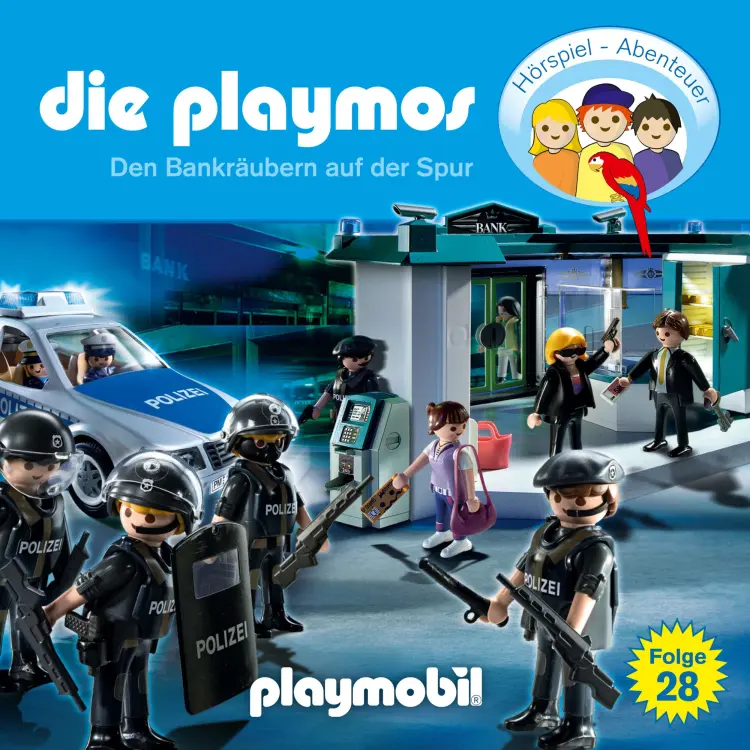 Cover von Die Playmos - Das Original Playmobil Hörspiel - Folge 28 - Den Bankräubern auf der Spur