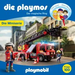 Cover - Die Playmos - Brand im Dachstuhl - Folge 100 - Der magische Ring - Episode 5