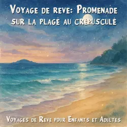 Cover - Voyages de Rêve pour Enfants et Adultes - Voyage de rêve: Promenade sur la plage au crépuscule