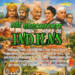 Cover - Bert Alexander Petzold - Global Basics 101 - Deine Serie für modernes Wissen - Folge 34 - Die Geschichte Indiens - Induskultur, Kaiserdynastien, Mogulreich und britische Kolonialzeit - Über Teilung und Una ...