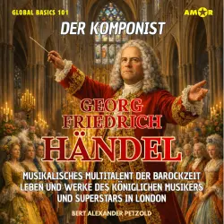 Cover - Bert Alexander Petzold - Global Basics 101 - Deine Serie für modernes Wissen - Folge 23 - Der Komponist Georg Friedrich Händel - Musikalisches Multitalent der Barockzeit - Leben und Werke des königlichen M ...