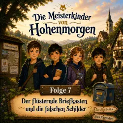 Cover - Tom Langohr - Die Meisterkinder von Hohenmorgen - Folge 7 - Der flüsternde Briefkasten und die falschen Schilder