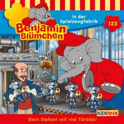 Cover - Benjamin Blümchen - Folge 123 - Benjamin in der Spielzeugfabrik