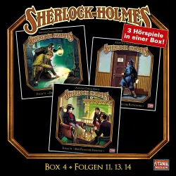 Cover - Sherlock Holmes -  Die geheimen Fälle des Meisterdetektivs - Box 4 - Folgen 11, 13, 14