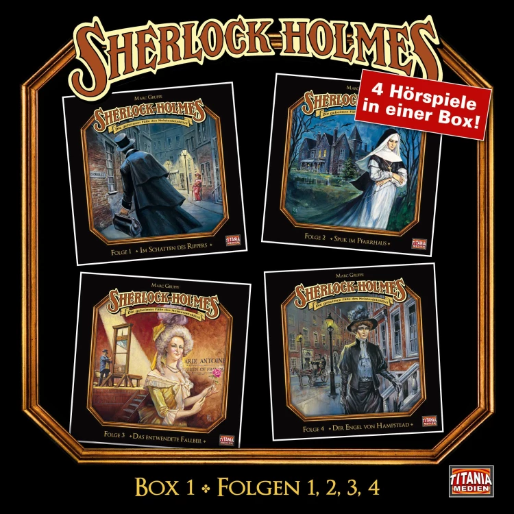 Cover von Sherlock Holmes -  Die geheimen Fälle des Meisterdetektivs - Box 1 - Folgen 1, 2, 3, 4