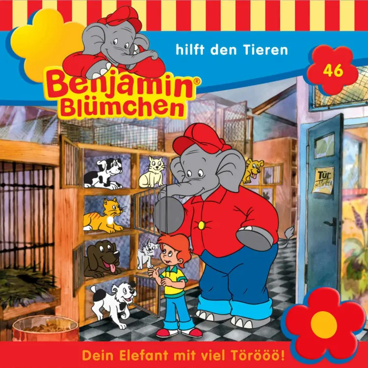 Cover von Benjamin Blümchen -  Folge 46 - Benjamin hilft den Tieren