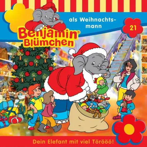 Cover - Benjamin Blümchen -  Folge 21 - Benjamin als Weihnachtsmann