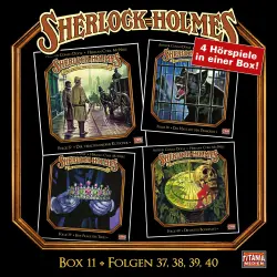 Cover - Sherlock Holmes - Die geheimen Fälle des Meisterdetektivs - Box 11 - Folgen 37, 38, 39, 40