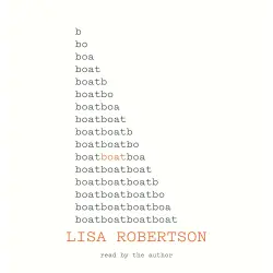 Cover - Lisa Robertson - Boat