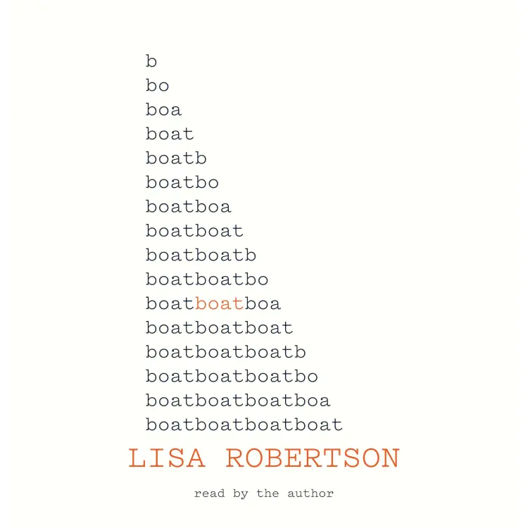 Cover von Lisa Robertson - Boat