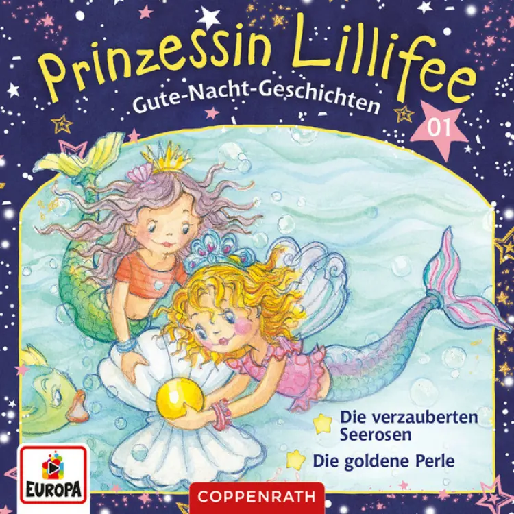 Cover von Prinzessin Lillifee - Band 1 - Gute-Nacht-Geschichten Folge 1+2 - Die verzauberten Seerosen/Die goldene Perle