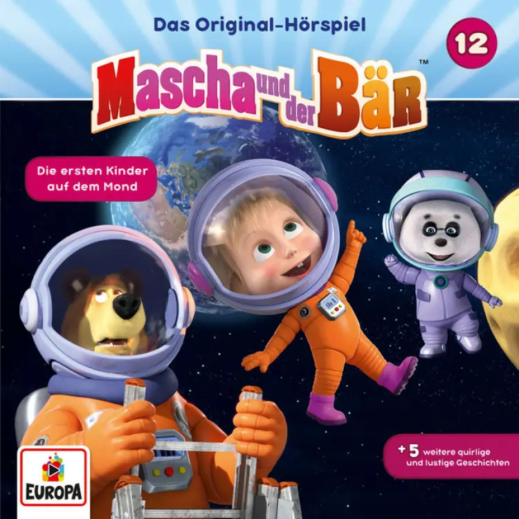 Cover von Mascha und der Bär - Folge 12 - Die ersten Kinder auf dem Mond