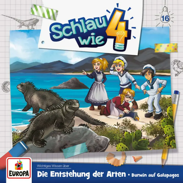 Cover von Schlau wie Vier - Folge 16 - Die Entstehung der Arten. Darwin auf Galapagos