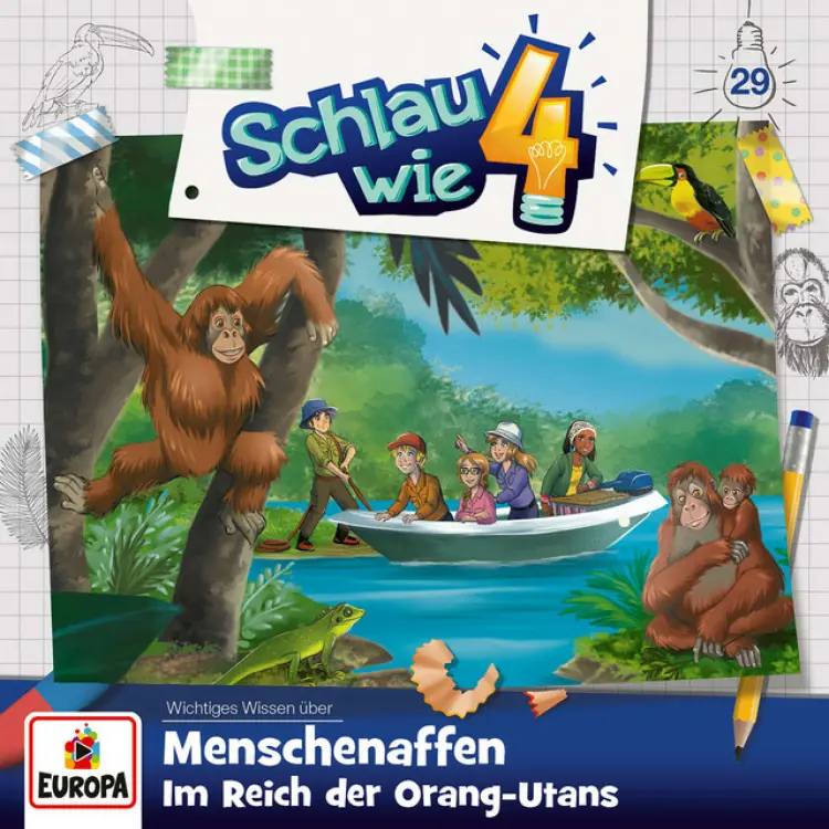 Cover von Schlau wie Vier - Folge 29: Menschenaffen. Im Reich der Orang-Utans