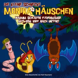 Cover - Die kleine Schnecke Monika Häuschen - 07: Warum schlafen Fledermäuse mit dem Kopf nach unten?