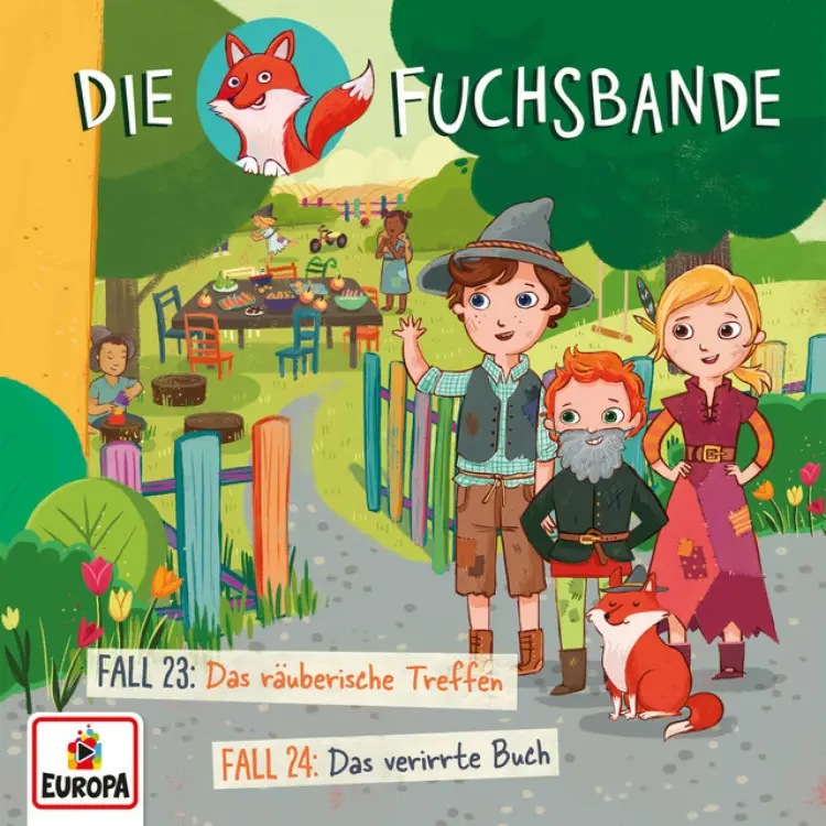Cover von Die Fuchsbande - Folge 12 - Fall 23: Das räuberische Treffen / Fall 24: Das verirrte Buch