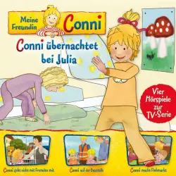 Cover - Meine Freundin Conni - 08: Conni übernachtet bei Julia / Conni geht nicht mit Fremden mit / Conni auf der Baustelle / Conni macht Flohmarkt (Vier Hörspiele zur TV-Serie)