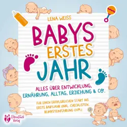 Cover - Lena Weiss - Babys erstes Jahr - Der große Baby Ratgeber: Alles über Entwicklung, Ernährung, Alltag, Erziehung & Co. - Für einen erfolgreichen Start ins erste Babyjahr (inkl. Checklisten, Beikosteinführung uvm.)