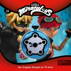Cover - Miraculous - Folge 35: Ein Schurke aus der Zukunft / Die Überraschungsparty / Das Wachsfiguren-Museum (Das Original-Hörspiel zur TV-Serie)