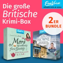 Cover - Jean G. Goodhind - Die große Britische Krimi-Box - Mord ist schlecht fürs Geschäft: Honey Driver ermittelt + Juno Browne und der Tote im Antiquitätenladen: Juno Browne Krimi
