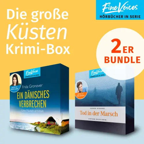 Cover von Frida Gronover - Die große Küsten Krimi-Box - Ein dänisches Verbrechen: Gitte Madsen ermittelt + Tod in der Marsch: Hinterm Deich Krimi