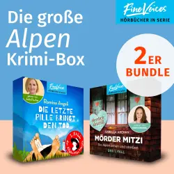 Cover - Isabella Archan - Die große Alpen Krimi-Box - Die Alpen sehen und sterben: MörderMitzi Krimi + Die letzte Pille bringt den Tod: Allgäu Krimi
