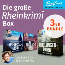 Cover - Judith Merchant - Die große Rheinkrimi Box - Nibelungenmord + Loreley singt nicht mehr + Rapunzelgrab