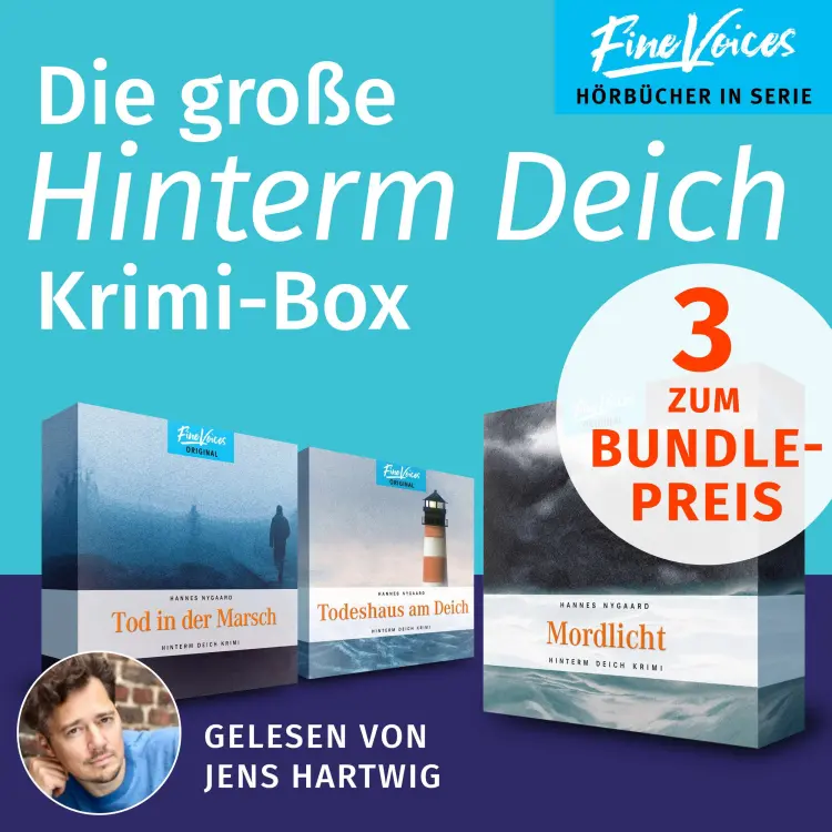Cover von Hannes Nygaard - Die große Hinterm Deich Krimi-Box - Tod in der Marsch + Vom Himmel hoch + Mordlicht