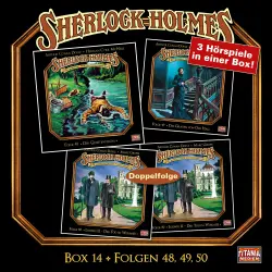 Cover - Sherlock Holmes - Die geheimen Fälle des Meisterdetektivs - Box 14 - Folgen 48, 49, 50