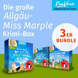 Cover - Romina Angeli - Die große Allgäu-Miss Marple Krimi Box - Die letzte Pille bringt den Tod + Wer zweimal stirbt, ist trotzdem tot + Wenn der Tod die Glocken läutet