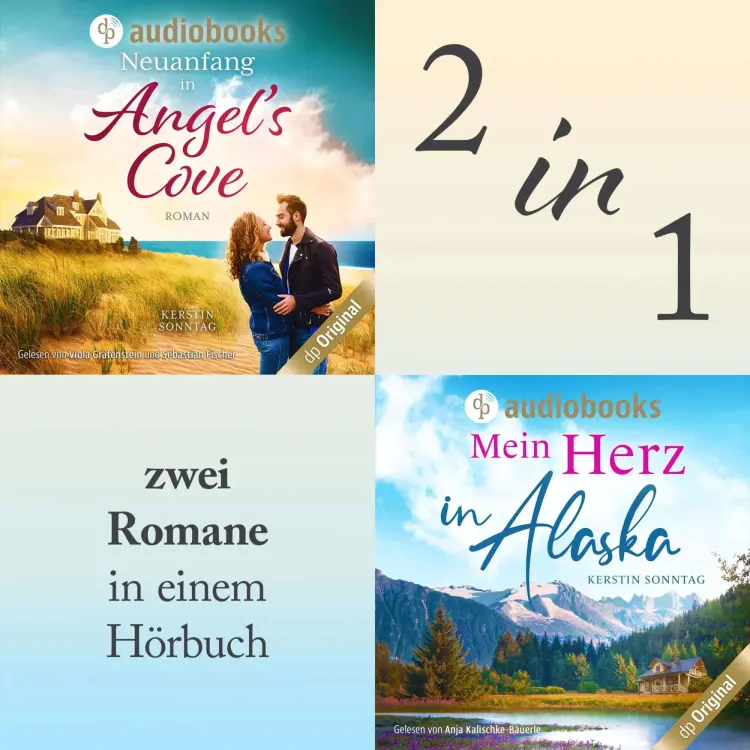 Cover von Kerstin Sonntag - Liebe im Doppelpack: Mein Herz in Alaska / Neuanfang in Angel's Cove