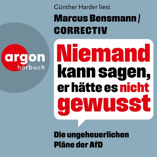 Cover von CORRECTIV - Niemand kann sagen, er hätte es nicht gewusst - Die ungeheuerlichen Pläne der AfD