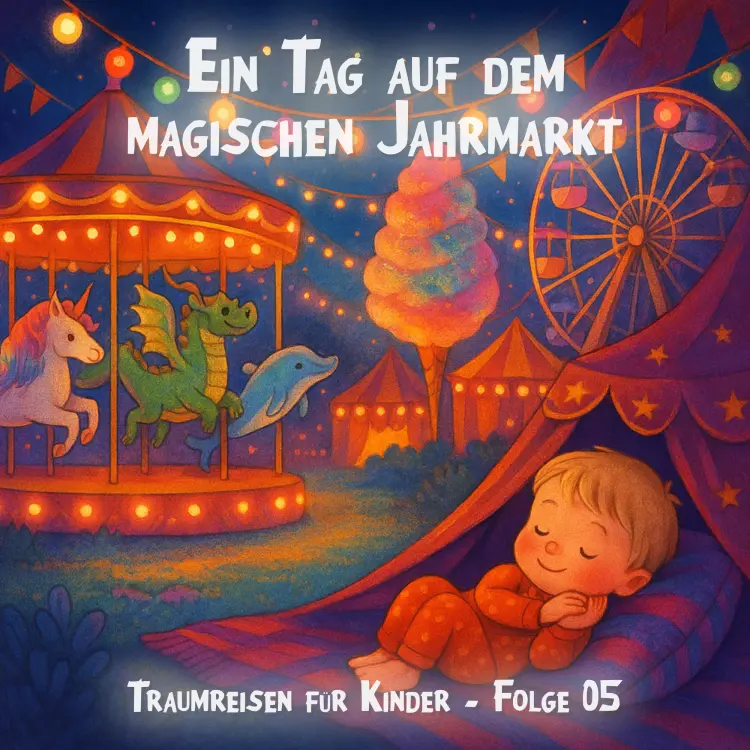 Cover von Traumreisen für Kinder - Folge 5 - Ein Tag auf dem magischen Jahrmarkt