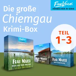 Cover - Jessica Kremser - Die große Chiemgau Krimi-Box - Frau Maier fischt im Trüben + Frau Maier hört das Gras wachsen + Frau Maier sieht Gespenster