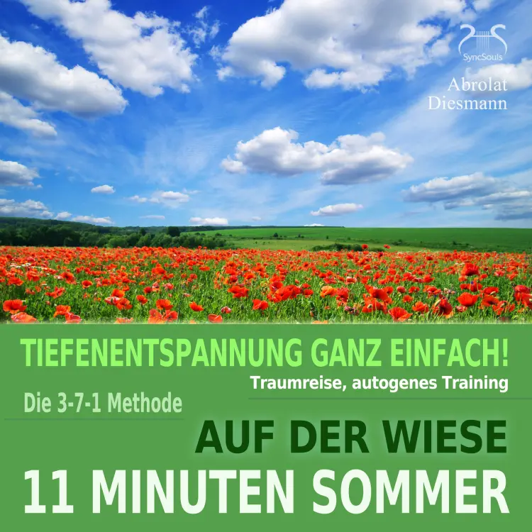 Cover von Torsten Abrolat - 11 Minuten Sommer - Tiefenentspannung ganz einfach! Auf der Wiese - Traumreise, Autogenes Training - mit der 3-7-1 Methode - mit Naturklängen und Entspannungsmusik 432 Hz