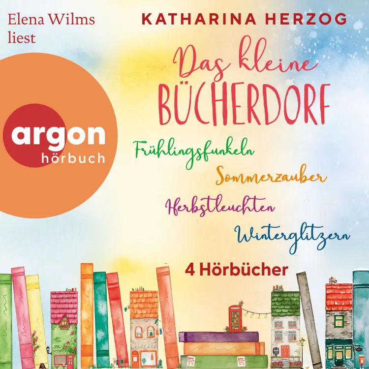 Cover von Katharina Herzog - Das schottische Bücherdorf - Bundle 1 - Das kleine Bücherdorf 1-4 - Winterglitzern, Frühlingsfunkeln, Herbstleuchten, Sommerzauber