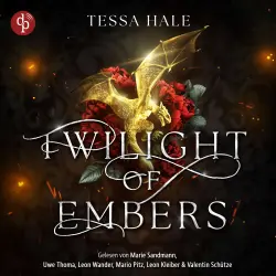 Cover - Tessa Hale - Dragons of Ember Hollow - Band 1 - Twilight of Embers - Sturmfunken | Spicy Romantasy / Reverse Harem / Drachen Hörbuch