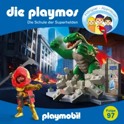 Cover - Die Playmos - Das Original Playmobil Hörspiel - Folge 97 - Die Schule der Superhelden