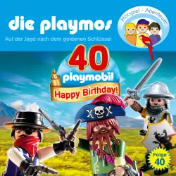 Cover - Die Playmos - Das Original Playmobil Hörspiel - Folge 40 - Auf der Jagd nach dem goldenen Schlüssel