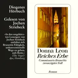 Cover - Donna Leon - Commissario Brunetti - Commissario Brunettis zwanzigster Fall - Band 20 - Reiches Erbe