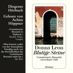 Cover - Donna Leon - Commissario Brunetti - Commissario Brunettis vierzehnter Fall - Band 14 - Blutige Steine