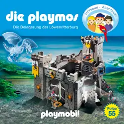 Cover - Die Playmos - Das Original Playmobil Hörspiel - Folge 55 - Die Belagerung der Löwenritterburg